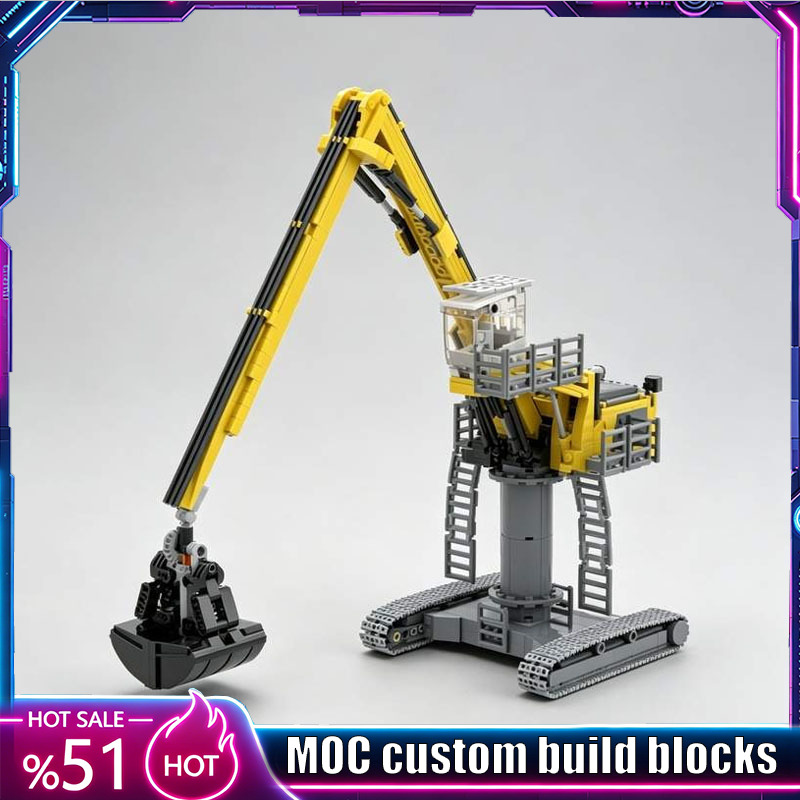 Heavy Equipment Certificate - 870PCS Zware graafmachine MOC bouwvoertuigmodel Aangepaste