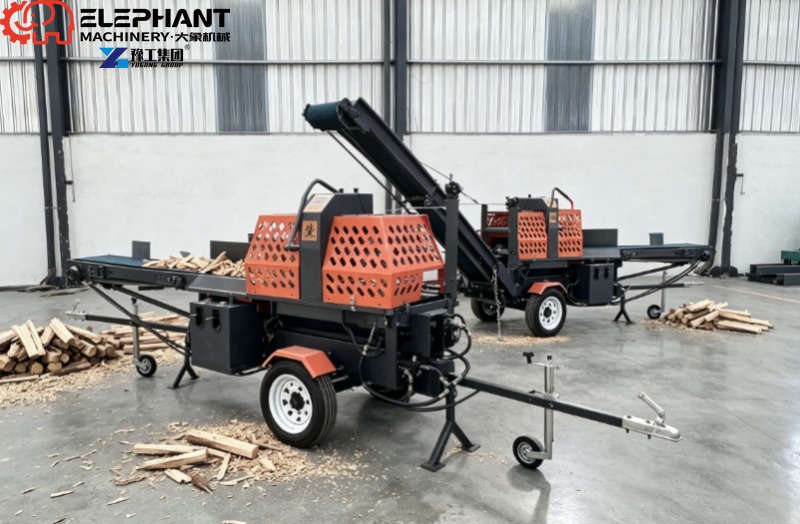 Heavy Equipment Lift - Hydraulische houtkloofmachine met houtlift van 25