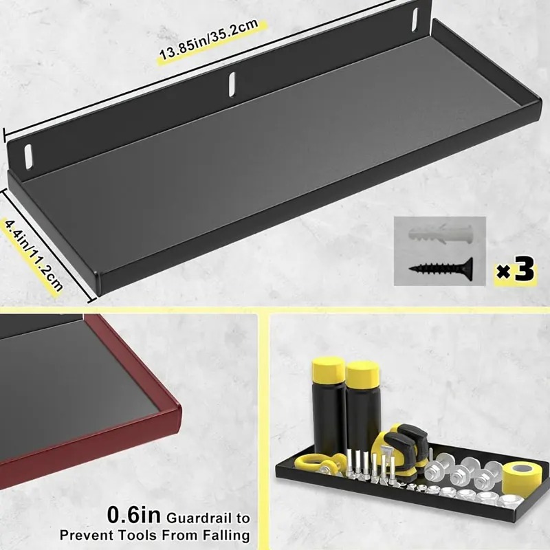 Heavy Equipment Supplies - Wandgemonteerde metalen gereedschapshanger, zwaar stalen opbergrek