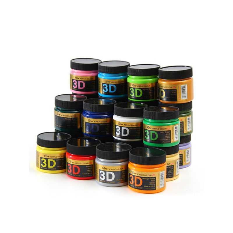 Heavy Equipment Painting - 3D Acrylverfset, 100ml, dikke textuur, kunstbenodigdheden
