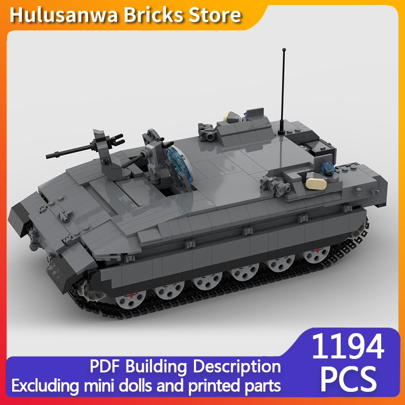 Heavy Equipment Armor - Zware gepantserde rupsvoertuigmodel MOC bouwstenen oorlogsmateriaal