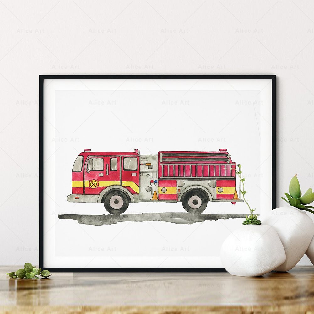 Aquarel Kind Speelgoed Auto Po - Heavy Equipment Background recensie en prijs