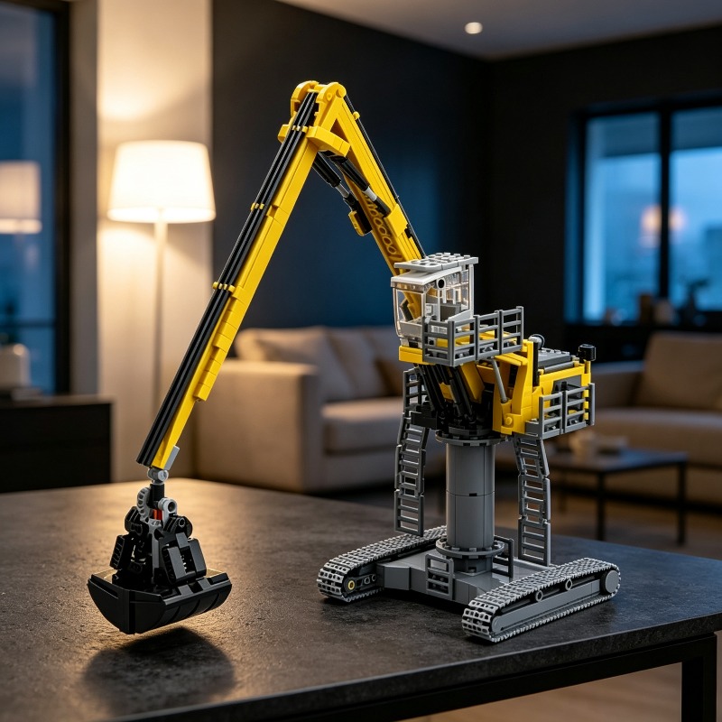 870PCS Zware graafmachine MOC  - Heavy Equipment Certificate recensie en prijs