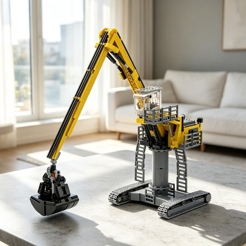 870PCS Zware graafmachine MOC  - Heavy Equipment Certificate recensie en prijs