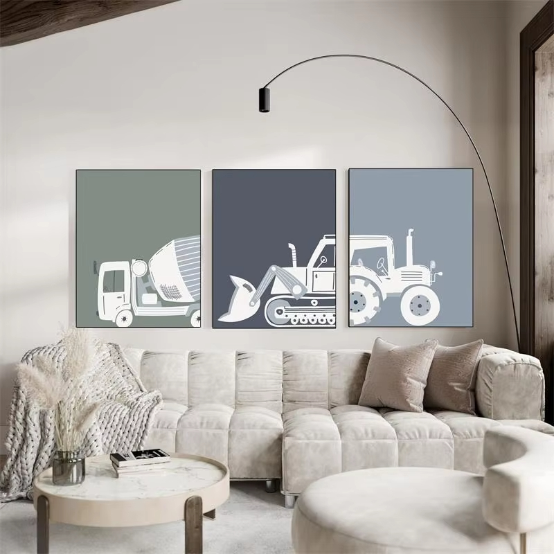 Moderne Cartoon Bouwvoertuigen - Heavy Equipment Background recensie en prijs