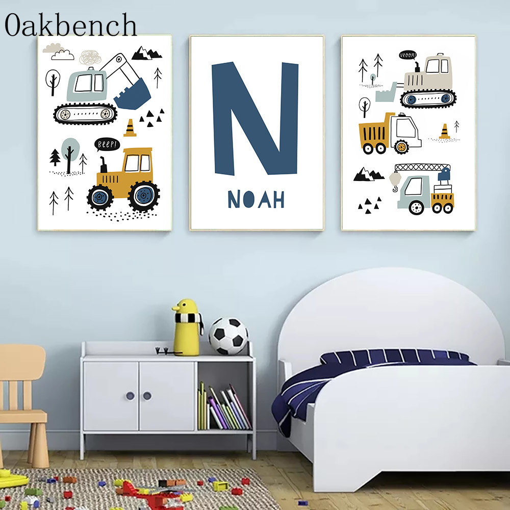 Custom Naam Poster Graafmachin - Heavy Equipment Background recensie en prijs