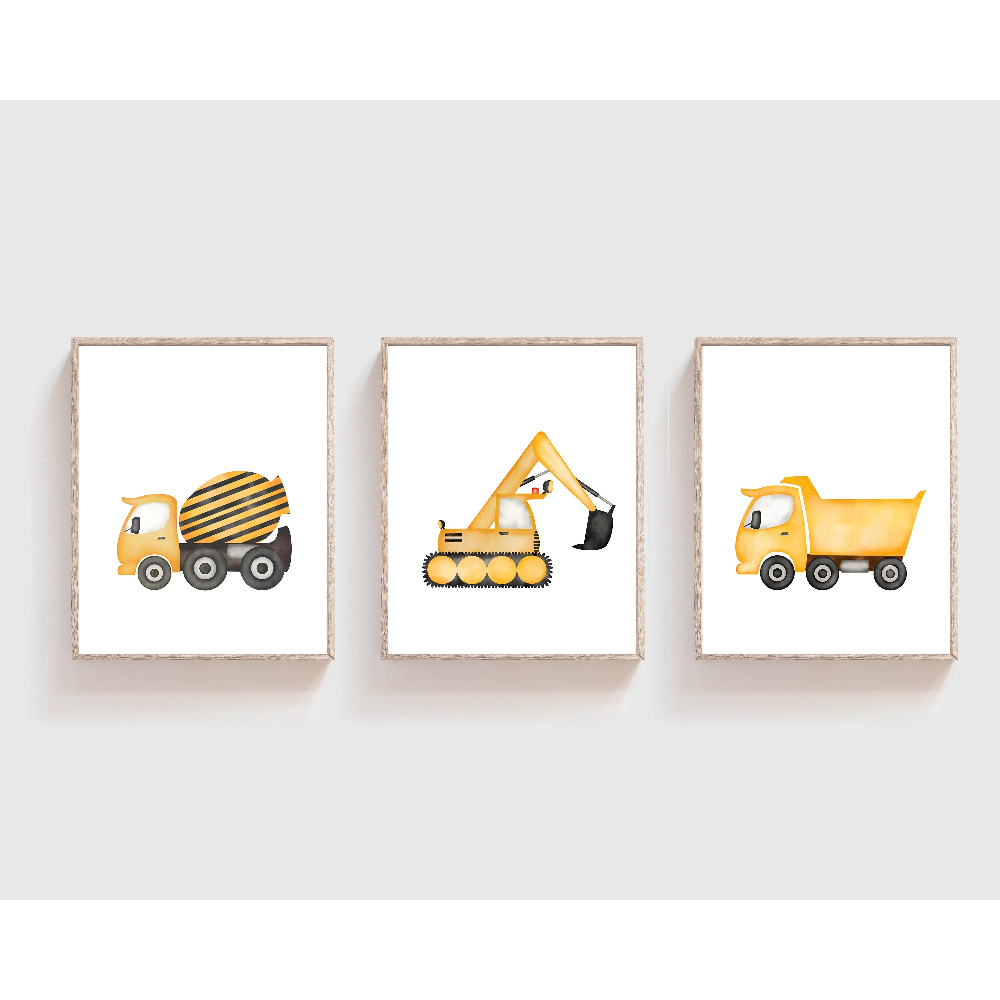 3 stuks minimalistische cartoo - Heavy Equipment Background recensie en prijs