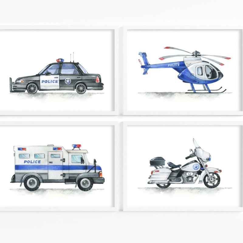Helikopter Politieauto Jongen  - Heavy Equipment Background recensie en prijs